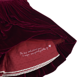 Girl - Letizia Velvet Hand Embroidered Smocked Dress