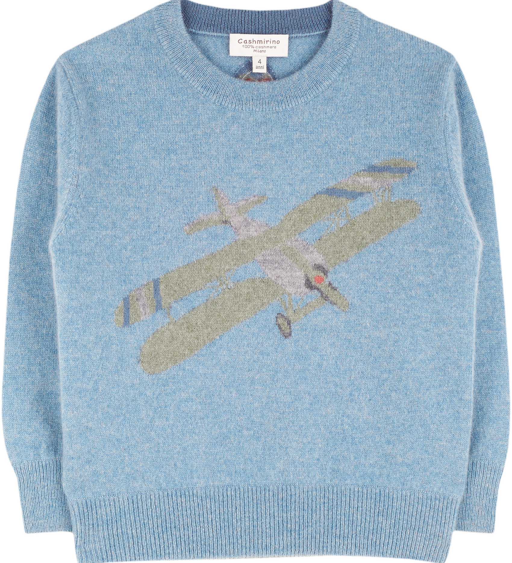 Boy - Mitch Cashmere Jumper with Plane Intarsia