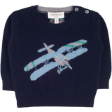 Baby Boy - Mitch Cashmere Jumper with Plane Intarsia