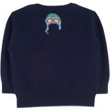 Baby Boy - Mitch Cashmere Jumper with Plane Intarsia