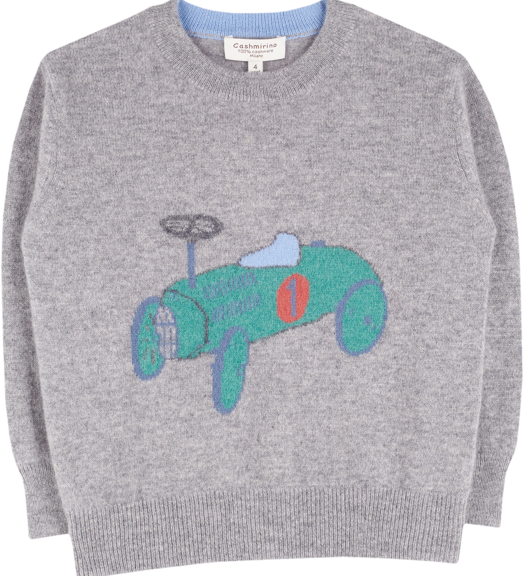 Boy - Dom Cashmere Jumper with Car Intarsia