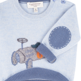 Baby Boy - Dom Cashmere Jumper with Car Intarsia