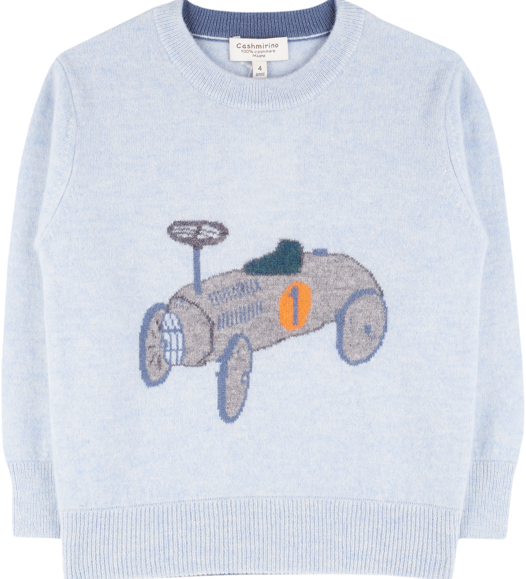 Boy - Dom Cashmere Jumper with Car Intarsia