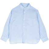 Boy - Rowan 100% Linen Grandad Collar Shirt With Pocket