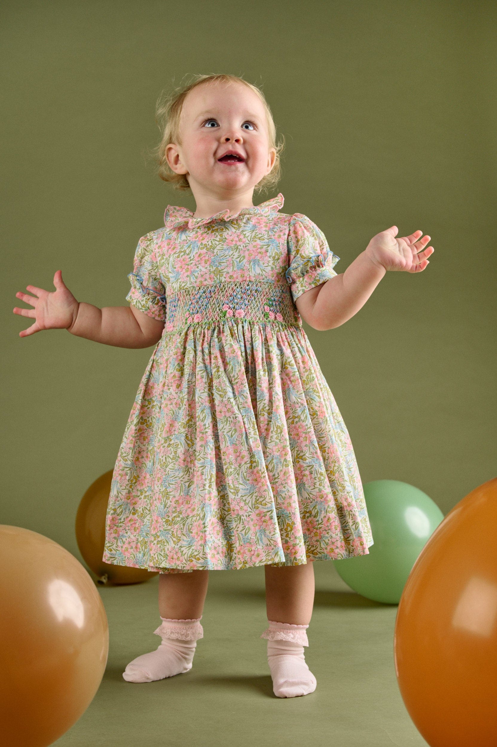 Liberty print smocked clearance dresses